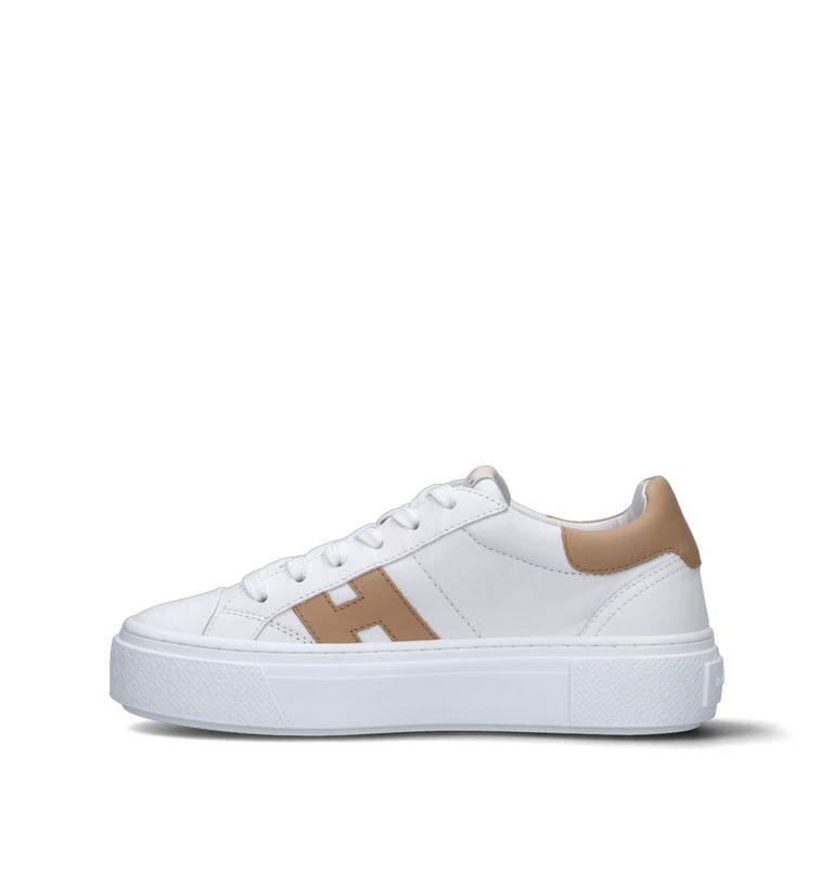 HOGAN CROSSWIND Sneaker donna bianca/beige in pelle