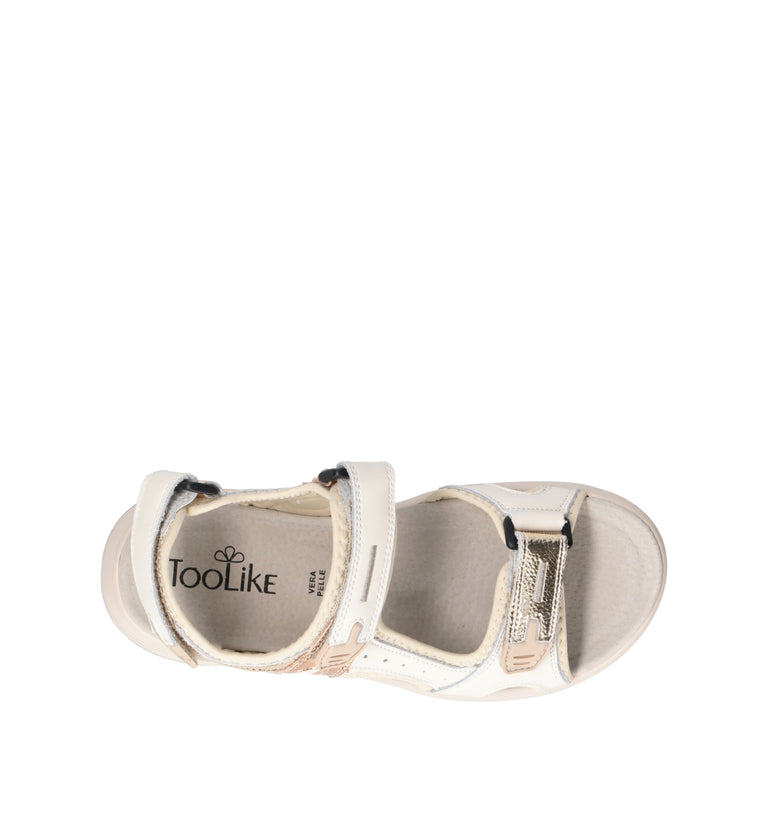 TOO LIKE Sandalo donna beige in pelle