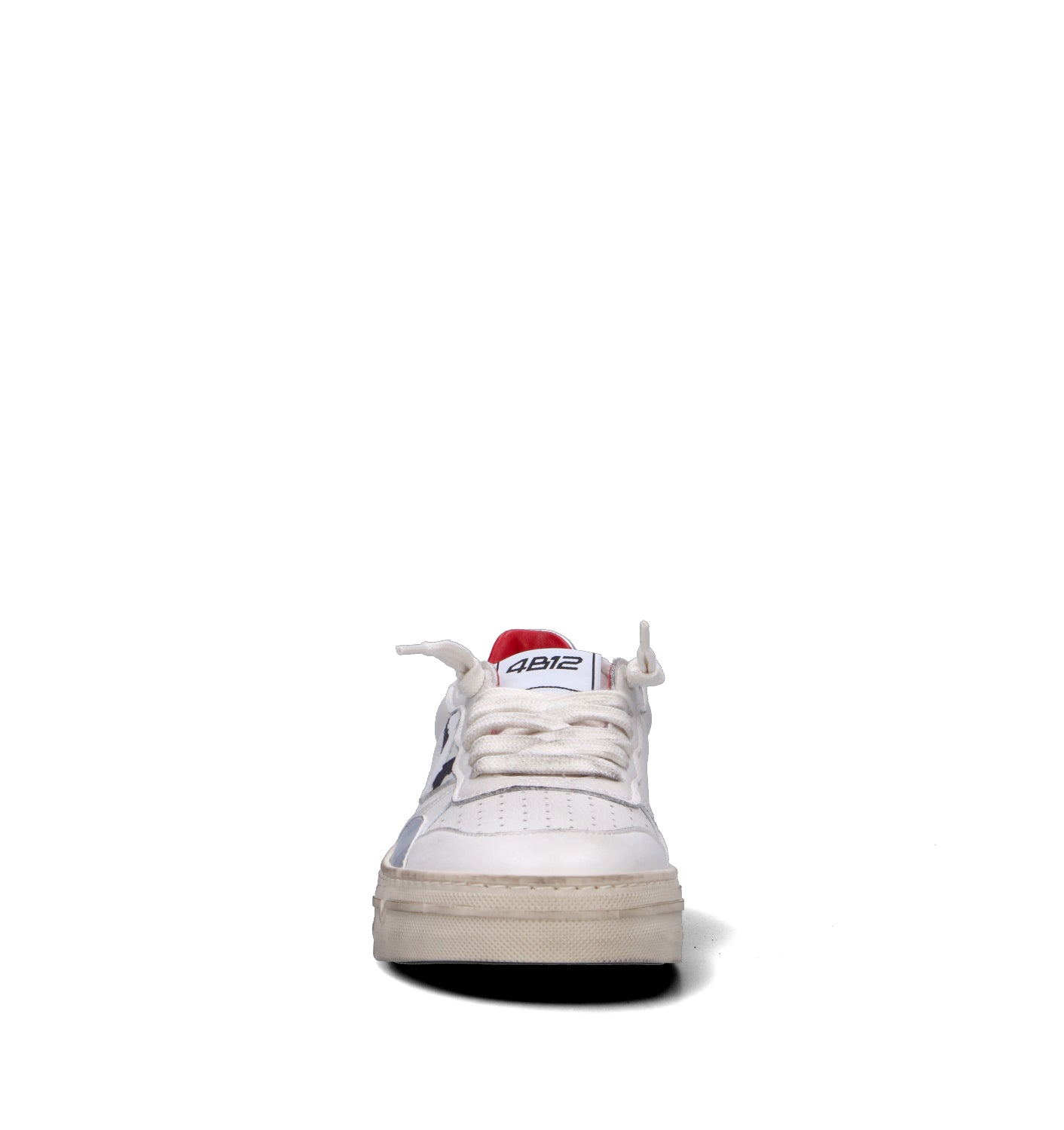 QUATTROBARRADODICI Sneaker donna bianca in pelle