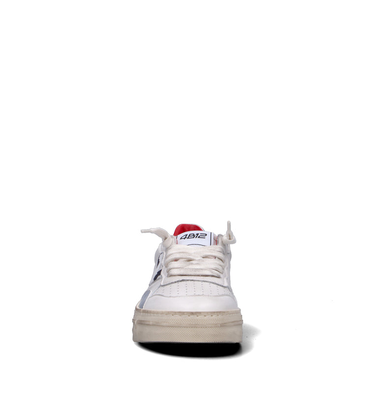QUATTROBARRADODICI Sneaker donna bianca in pelle