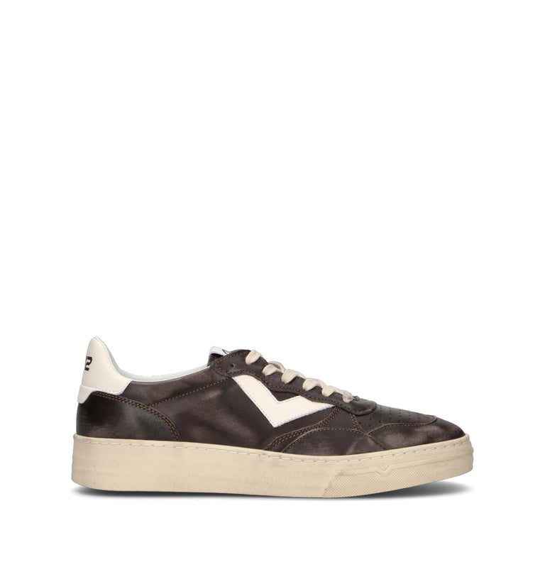 QUATTROBARRADODICI Sneaker uomo nera in pelle