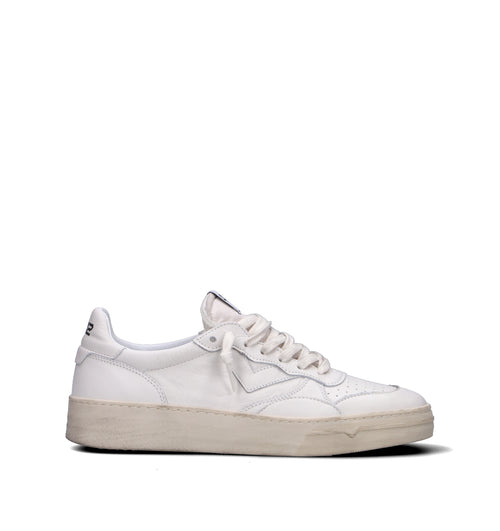 QUATTROBARRADODICI Sneaker uomo bianca in pelle