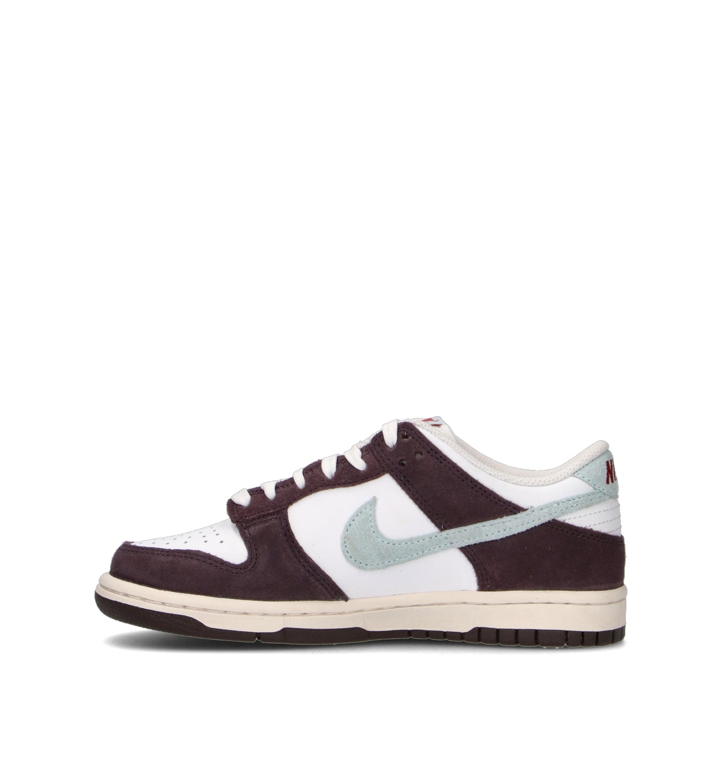 NIKE DUNK LOW SE (GS) Sneaker ragazza bianca/burgundy in pelle