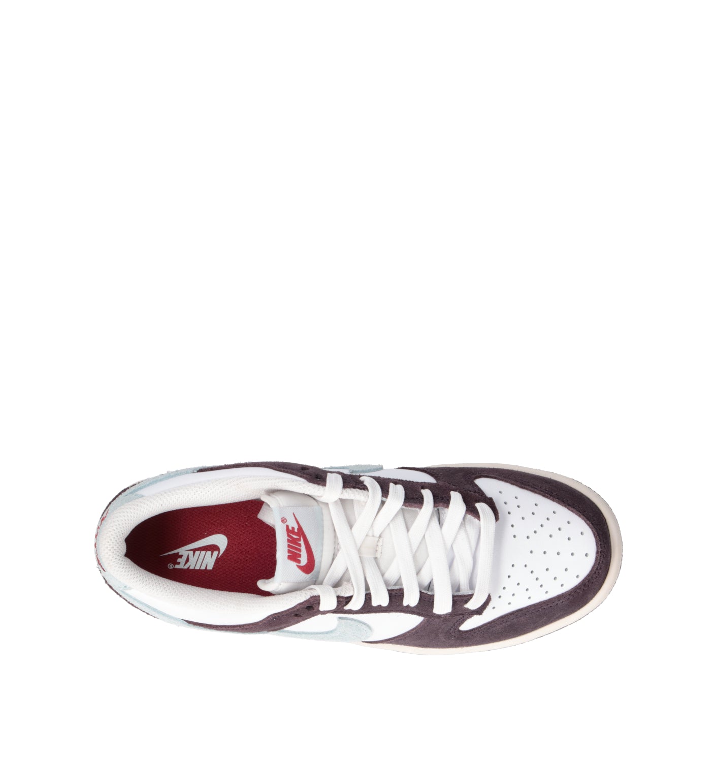 NIKE DUNK LOW SE (GS) Sneaker ragazza bianca/burgundy in pelle