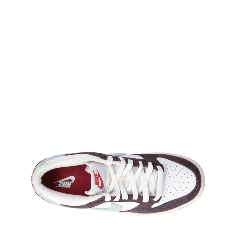NIKE DUNK LOW SE (GS) Sneaker ragazza bianca/burgundy in pelle