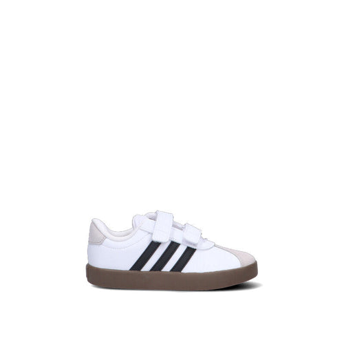 ADIDAS VL COURT 3.0 Sneaker bimbo bianca e blu in suede