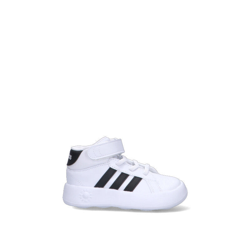ADIDAS GRAND COURT MID I Sneaker bimbo bianca e nera
