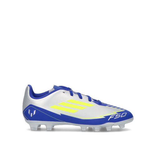 ADIDAS F50 CLUB FG/MG J MESSI Scarpa calcio ragazzo argento/blu