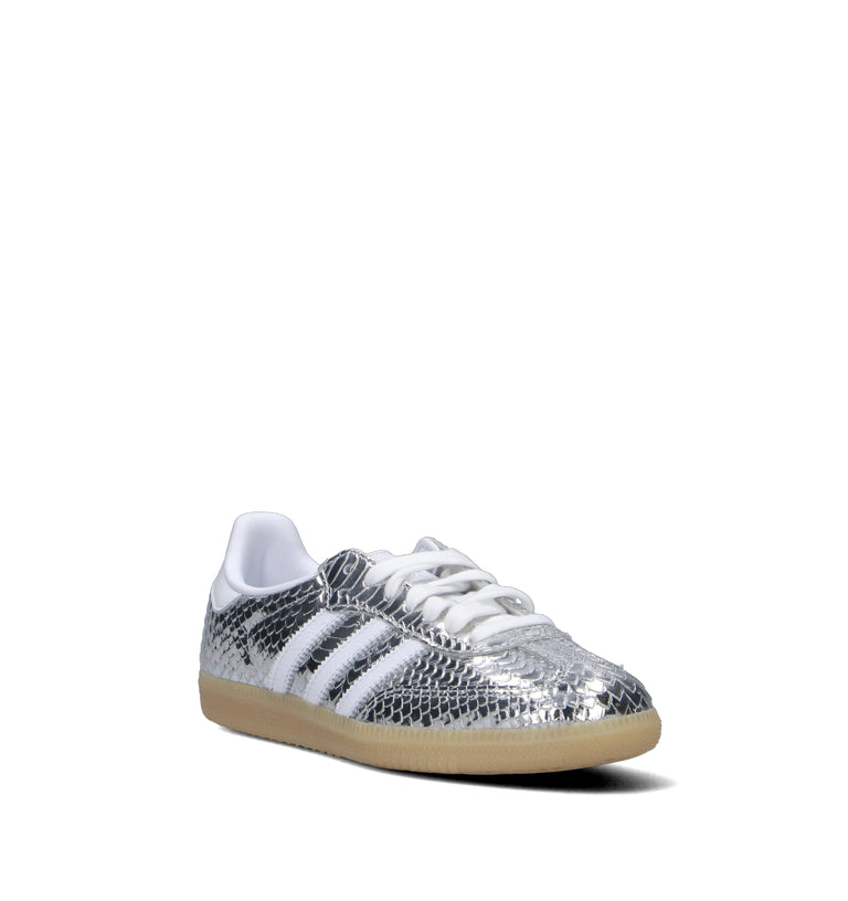ADIDAS SAMA OG W Sneaker donna argento in pelle