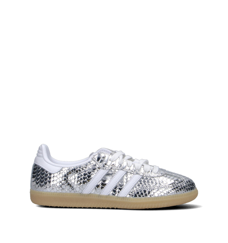ADIDAS SAMA OG W Sneaker donna argento in pelle