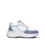 JANET&JANET Sneaker donna bianca/azzurra in pelle