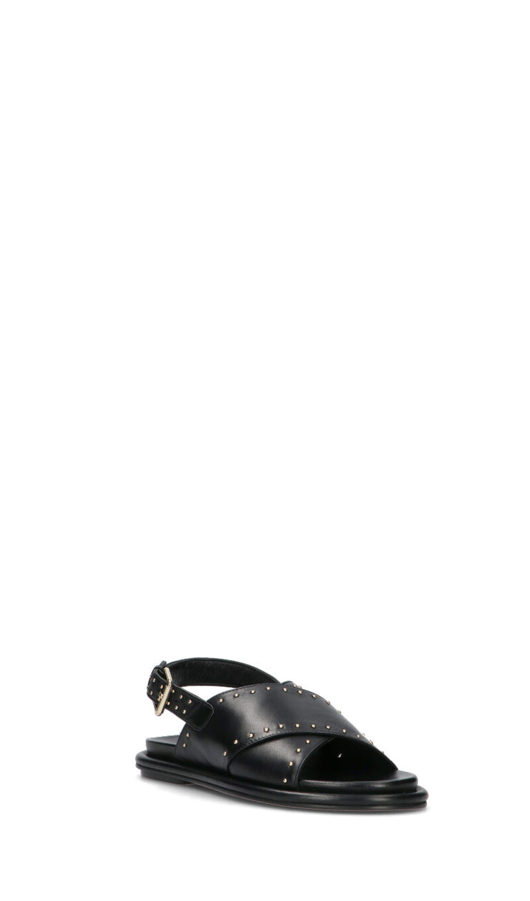 JANET&JANET Sandalo donna nera in pelle