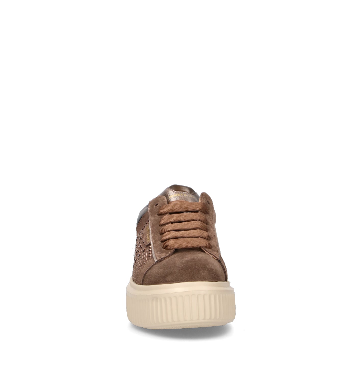 JANET&JANET Sneaker donna marrone/bronzo in suede