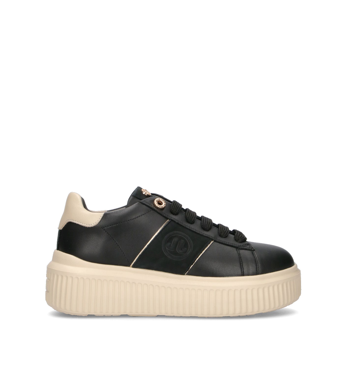JANET&JANET Sneaker donna nera in pelle