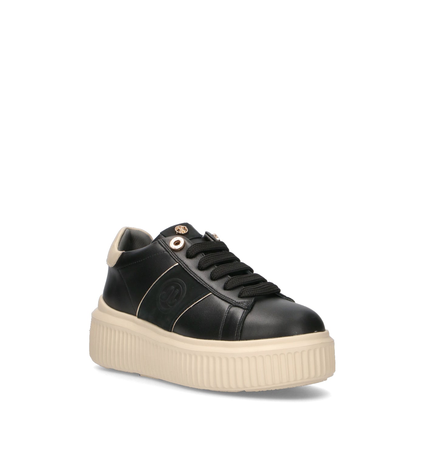 JANET&JANET Sneaker donna nera in pelle