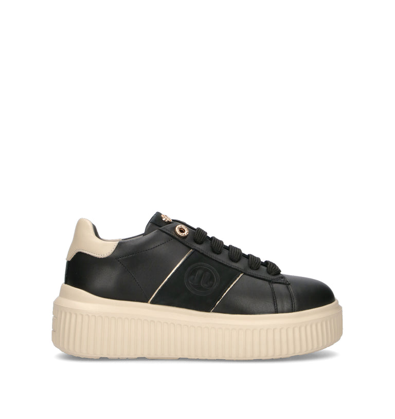 JANET&JANET Sneaker donna nera in pelle