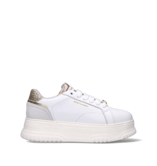JANET&JANET Sneaker donnabianca in pelle