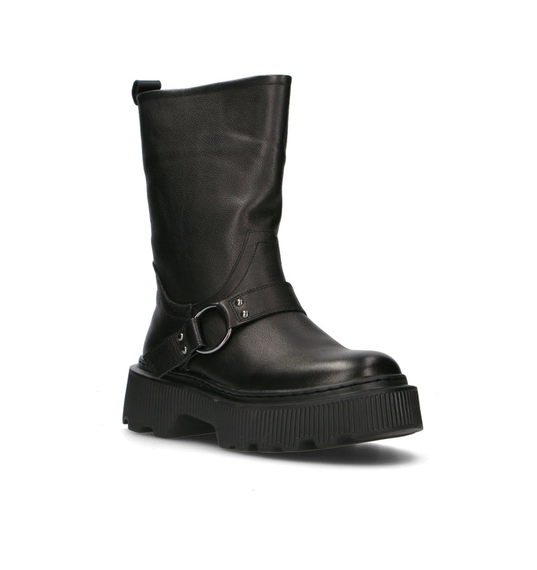 JANET&JANET Stivale donna marrone in pelle
