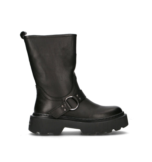 JANET&JANET Stivale donna marrone in pelle