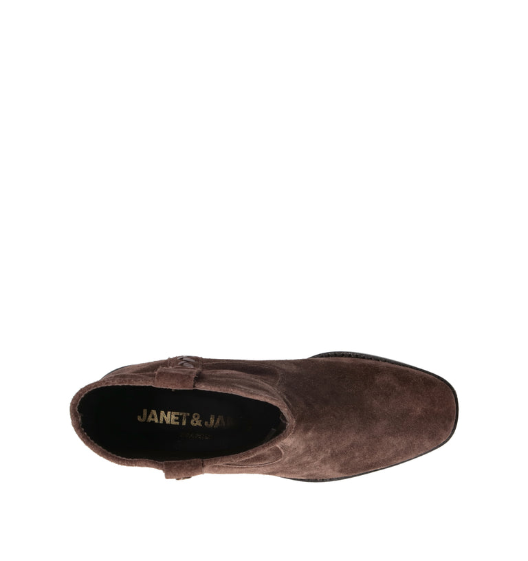 JANET&JANET Tronchetto donna marrone in suede