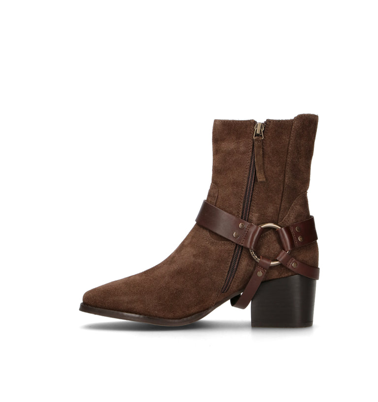 JANET&JANET Tronchetto donna marrone in suede