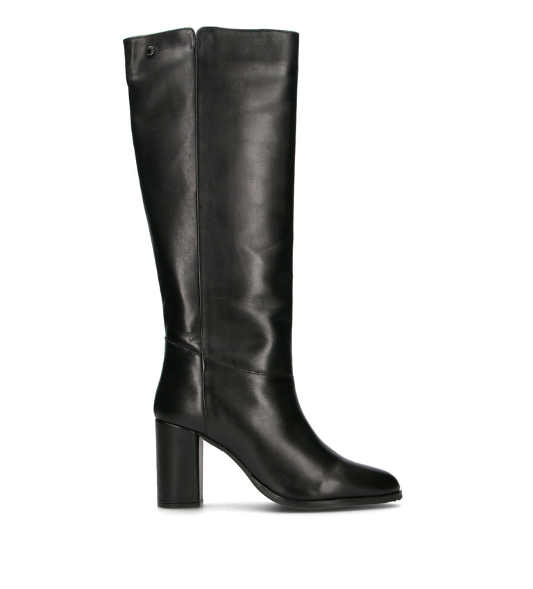 JANET&JANET Stivale donna nero in pelle