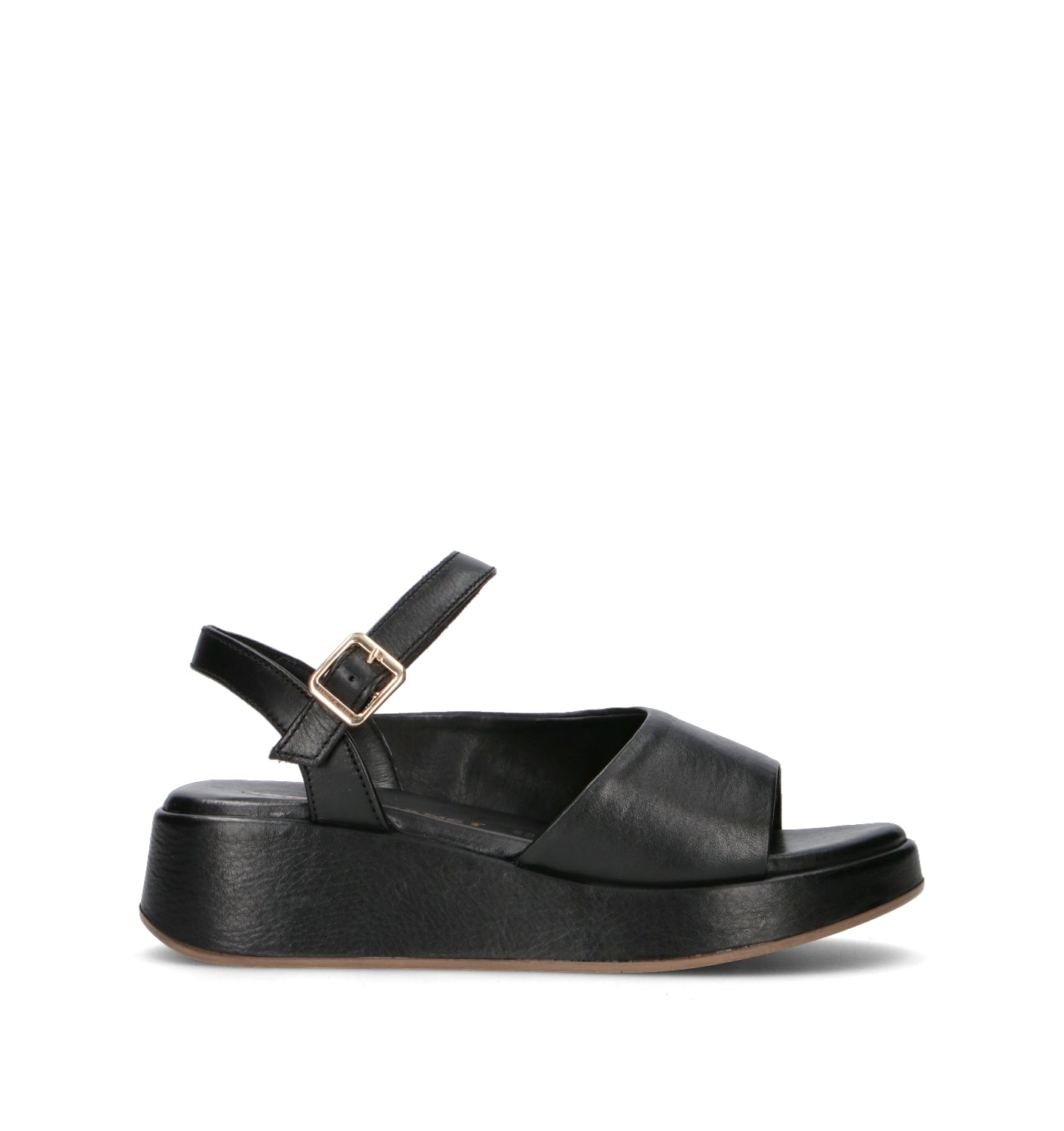 JANET&JANET Sandalo donna nero in pelle
