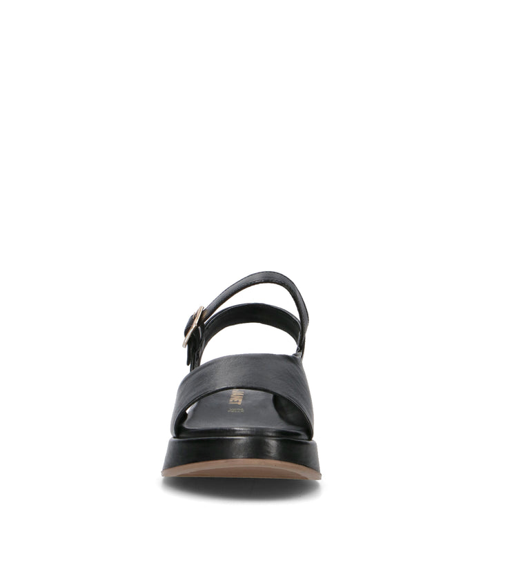 JANET&JANET Sandalo donna nero in pelle