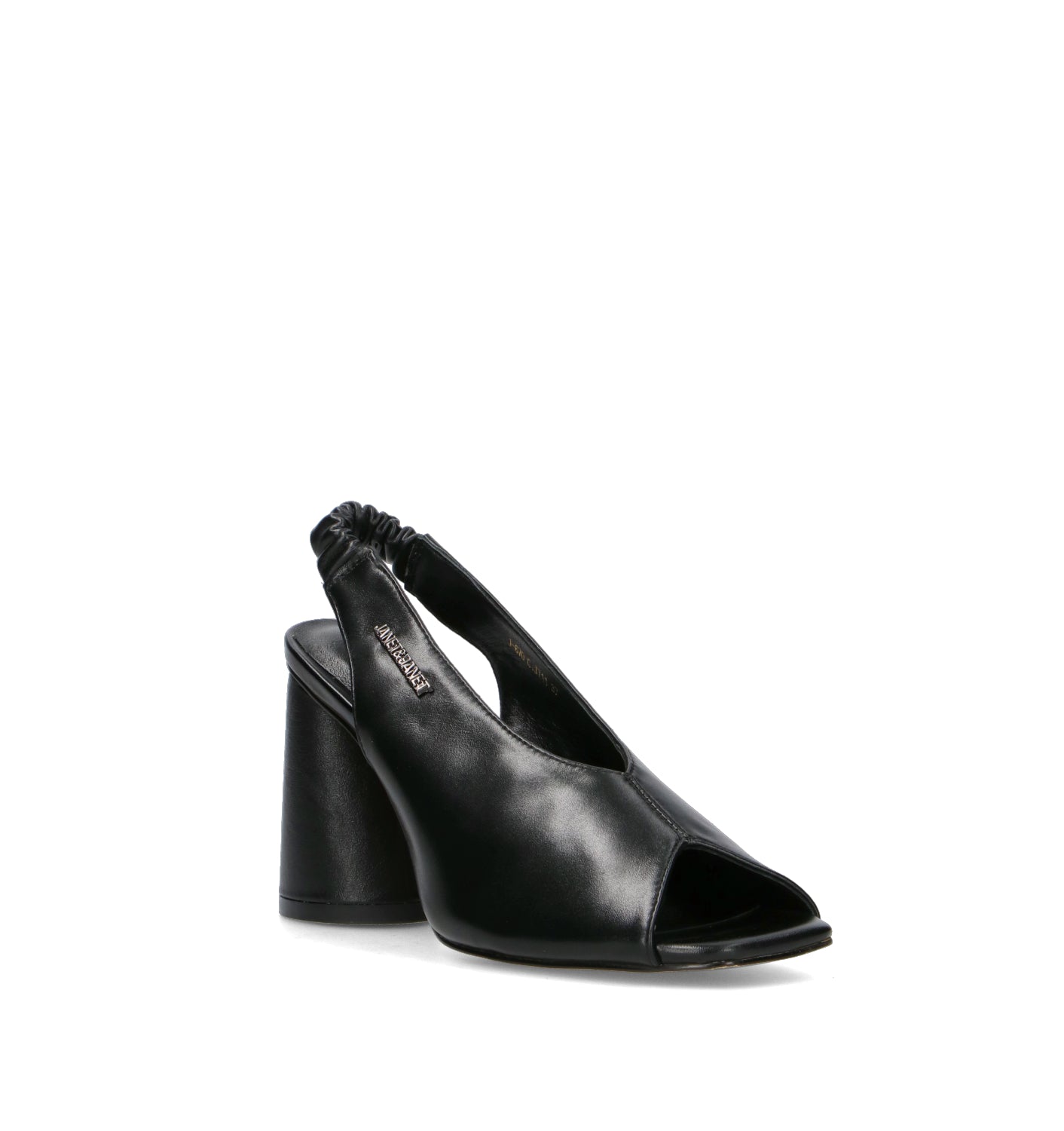 JANET&JANET Sandalo donna nero in pelle