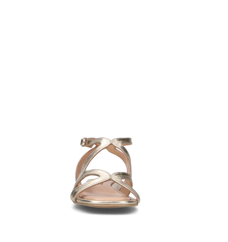 JANET&JANET Sandalo donna oro in pelle