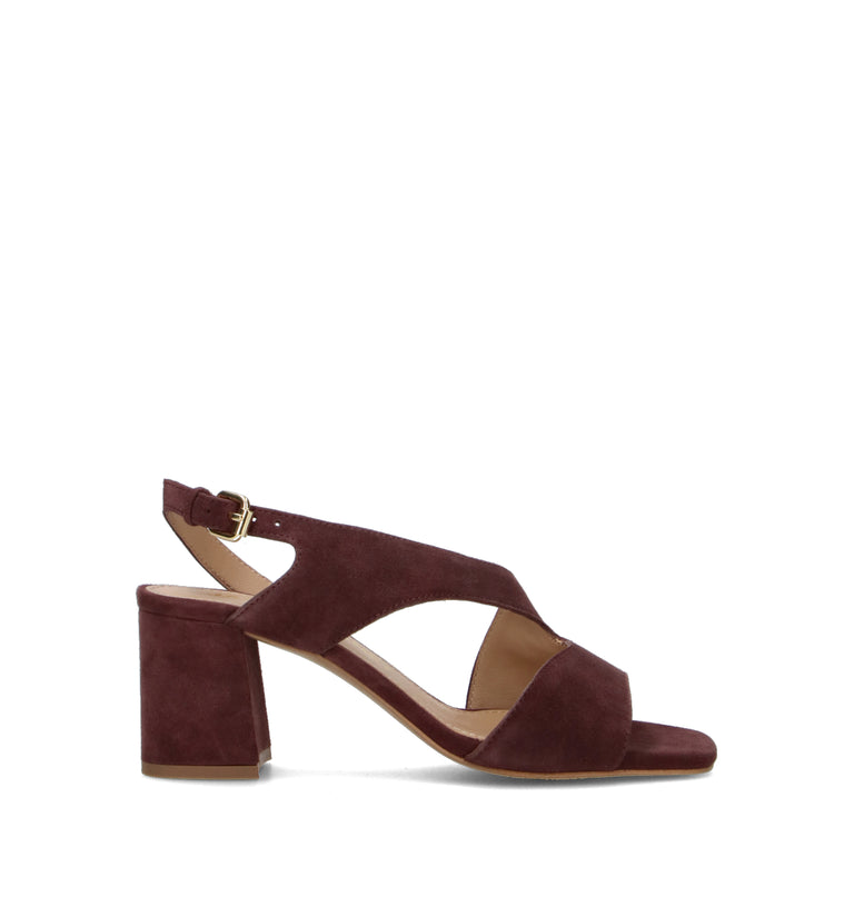 JANET&JANET Sandalo donna burgundy in suede
