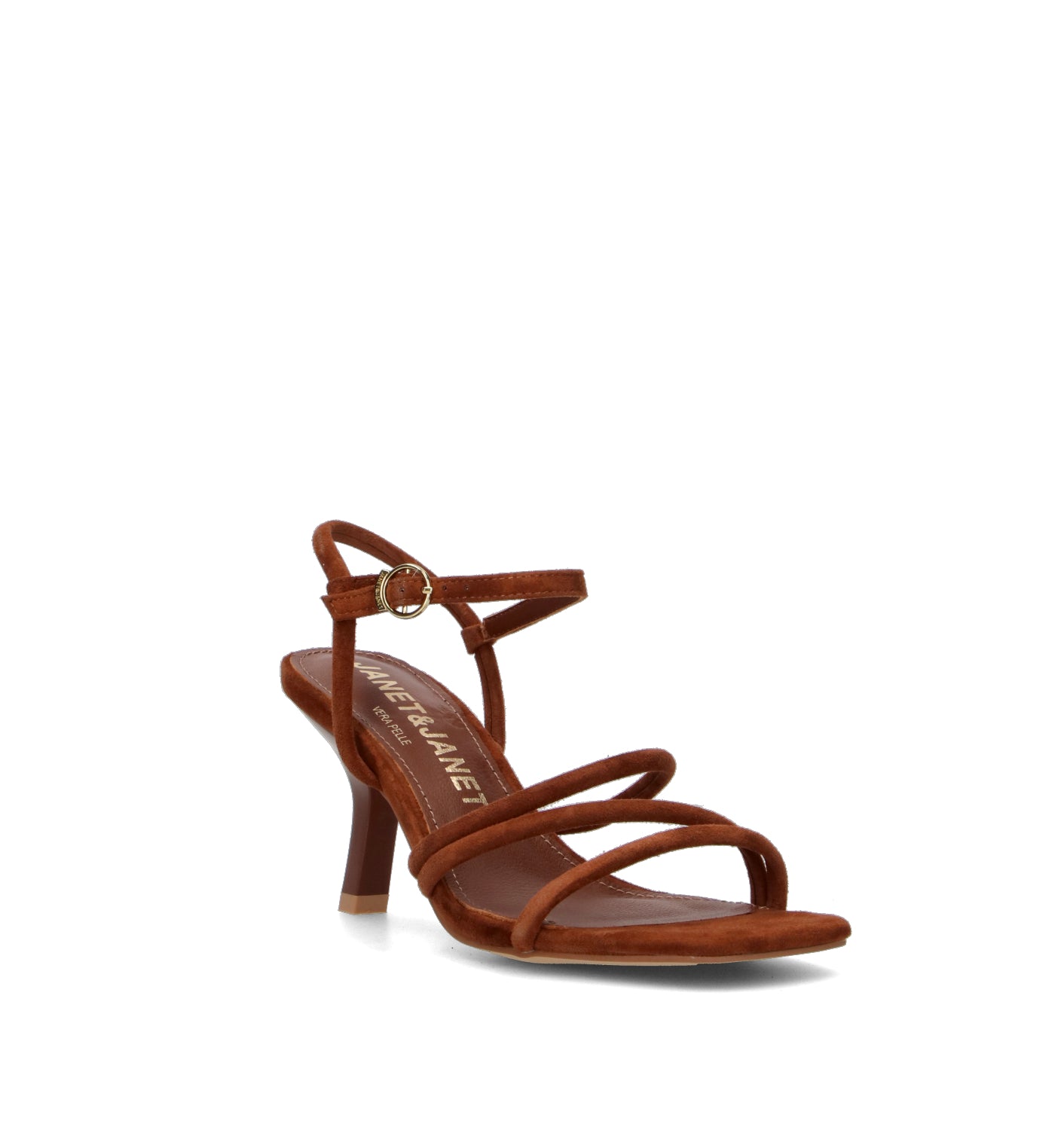 JANET&JANET Sandalo donna marrone in suede