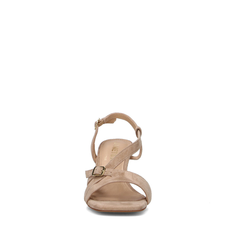 JANET&JANET Sandalo donna beige in suede