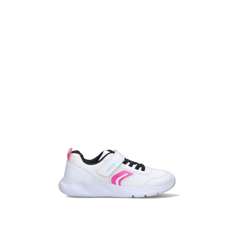 GEOX Sneaker bimba bianca/rosa