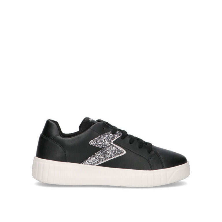 GEOX Sneaker ragazzo nera e argento