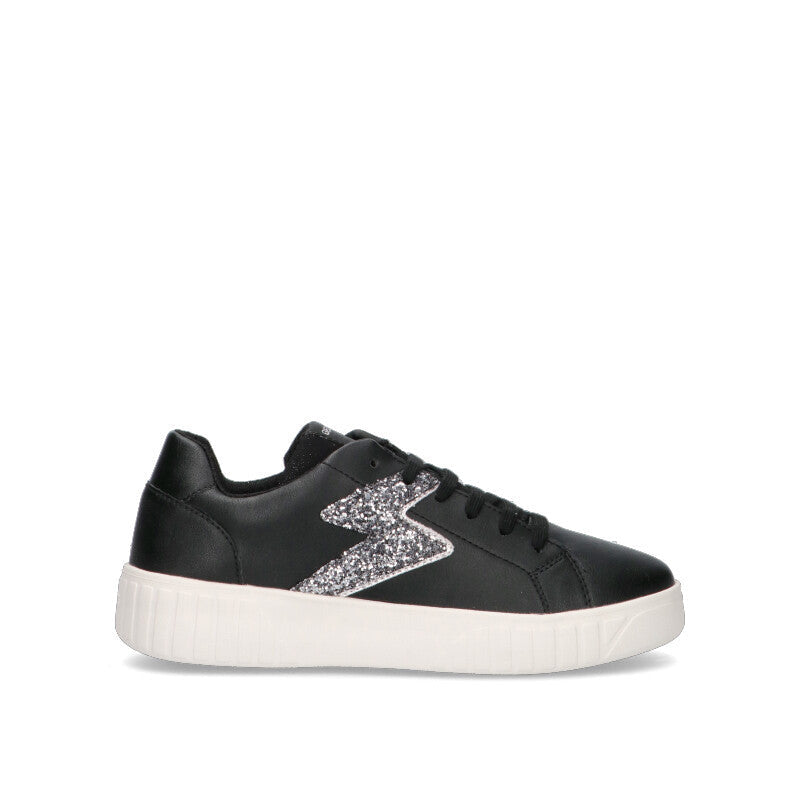 GEOX Sneaker ragazzo nera e argento