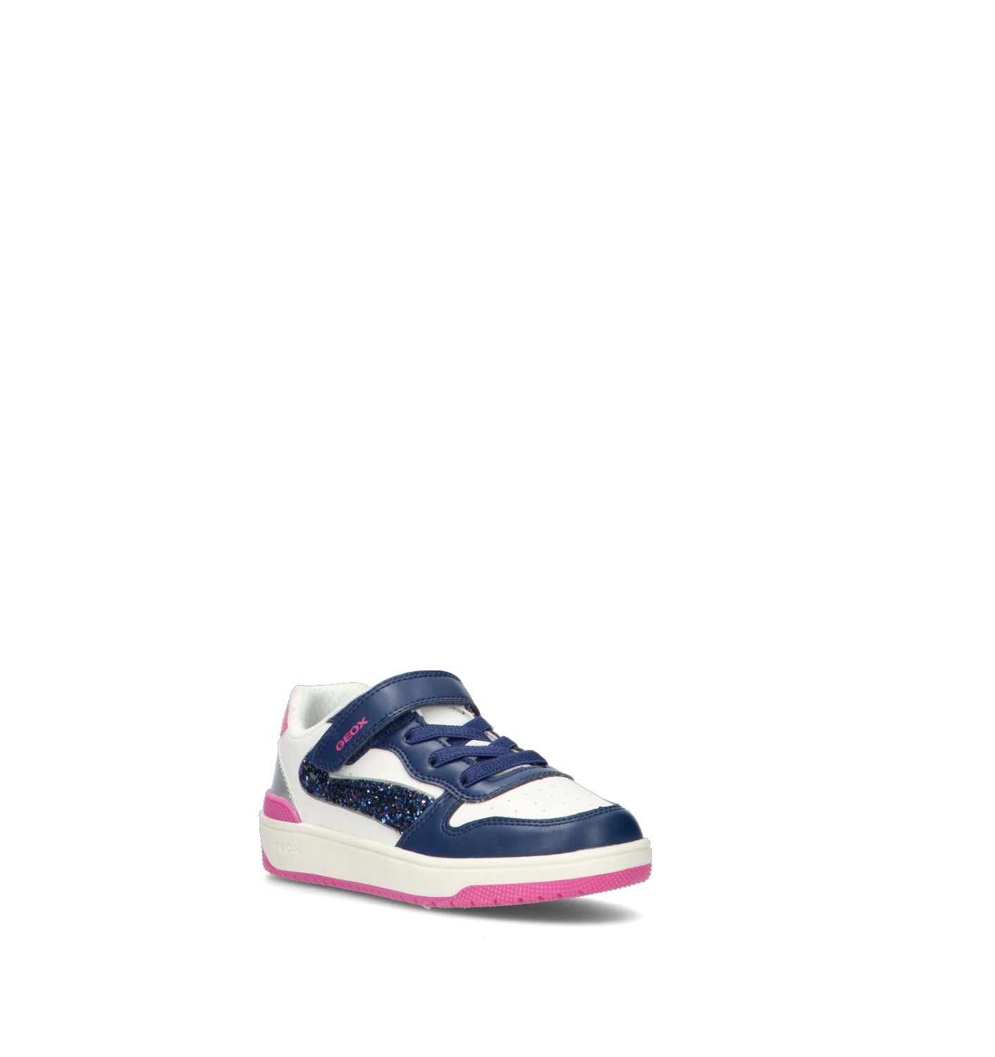 GEOX Sneaker bimba bianca/blu
