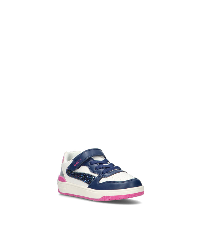 GEOX Sneaker bimba bianca/blu