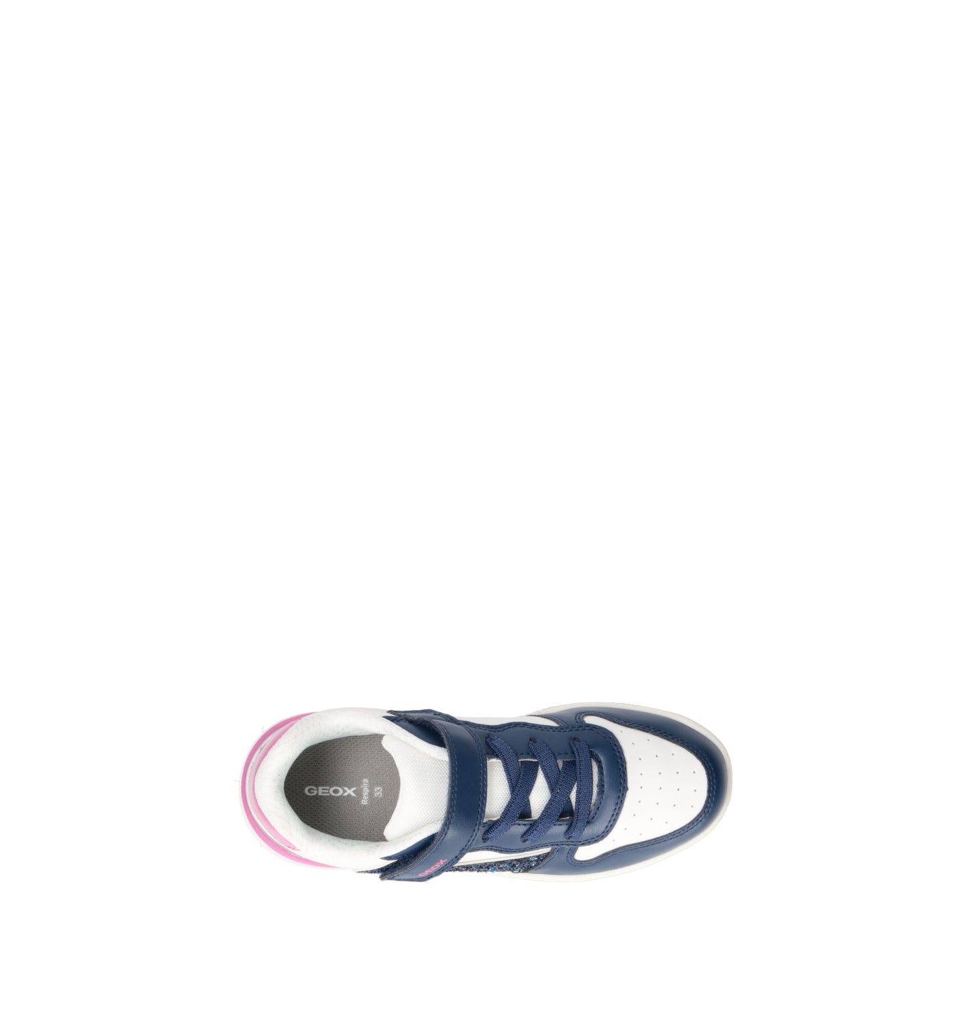 GEOX Sneaker bimba bianca/blu
