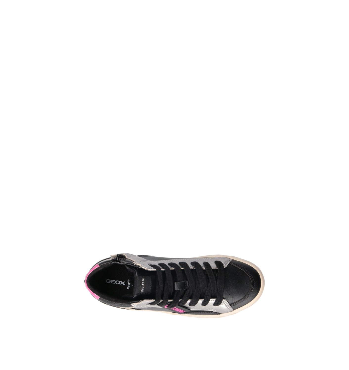 GEOX Sneaker bimba nera/argento