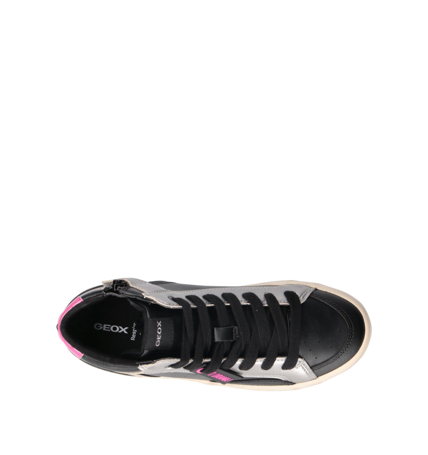 GEOX Sneaker ragazza nera/argento