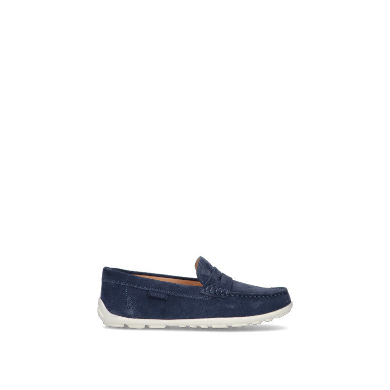 GEOX Mocassino bimbo blu in suede