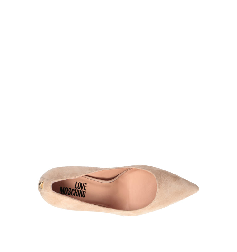 LOVE MOSCHINO Décolleté donna beige in suede