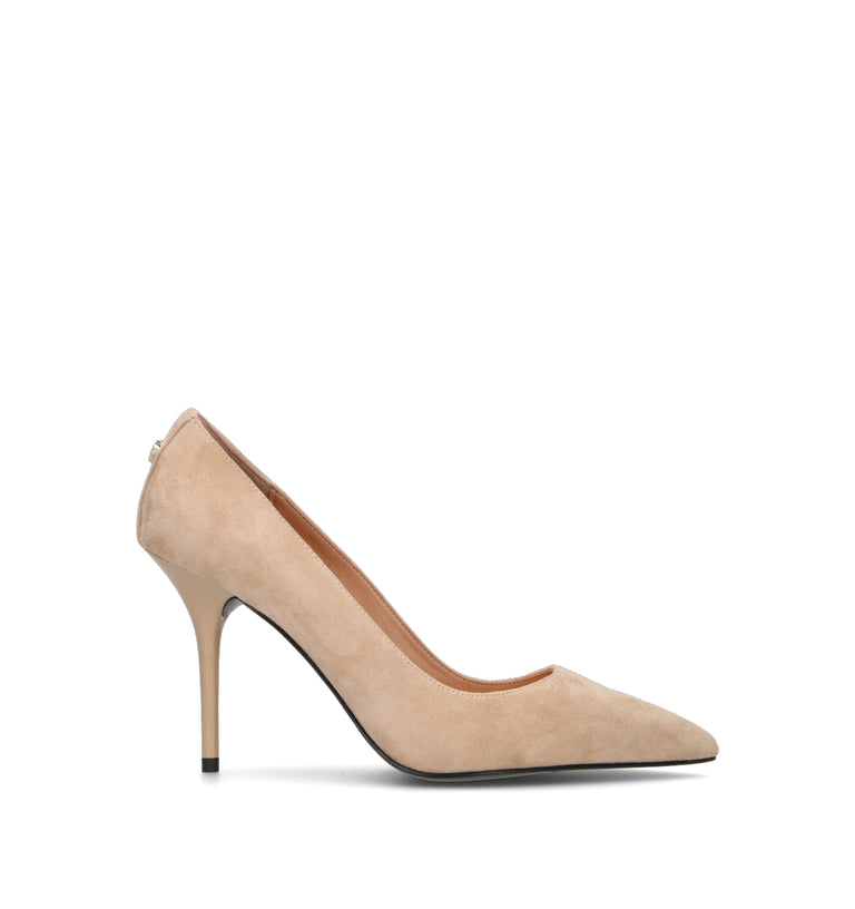 LOVE MOSCHINO Décolleté donna beige in suede
