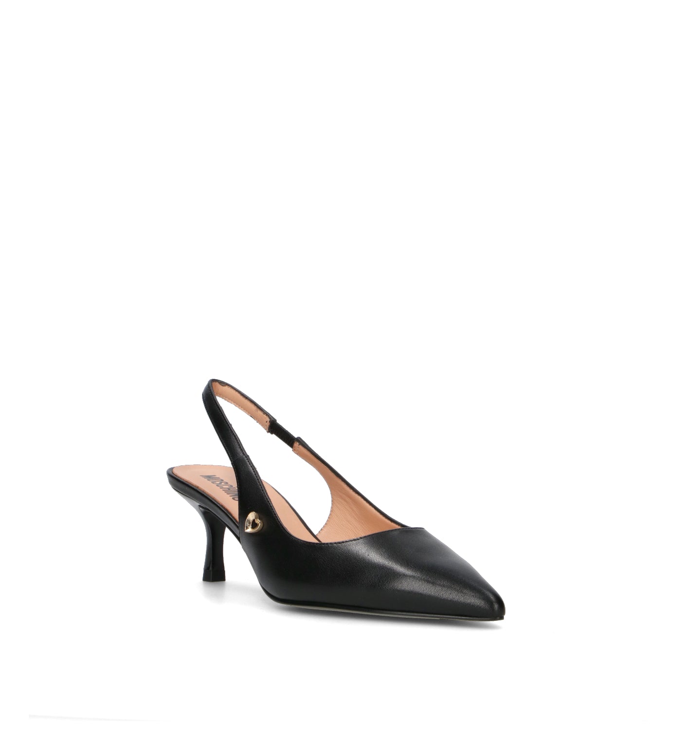 LOVE MOSCHINO Slingback donna nera in pelle
