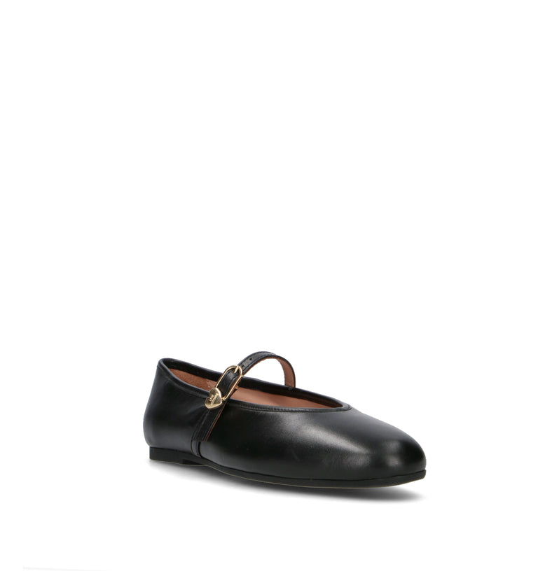 LOVE MOSCHINO Ballerina donna nera in pelle