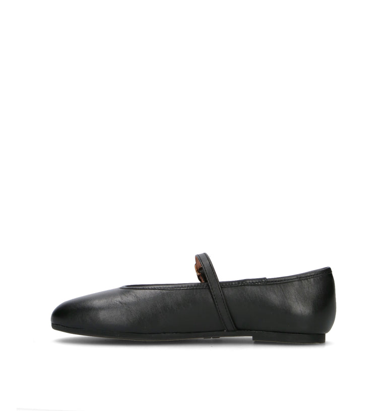 LOVE MOSCHINO Ballerina donna nera in pelle