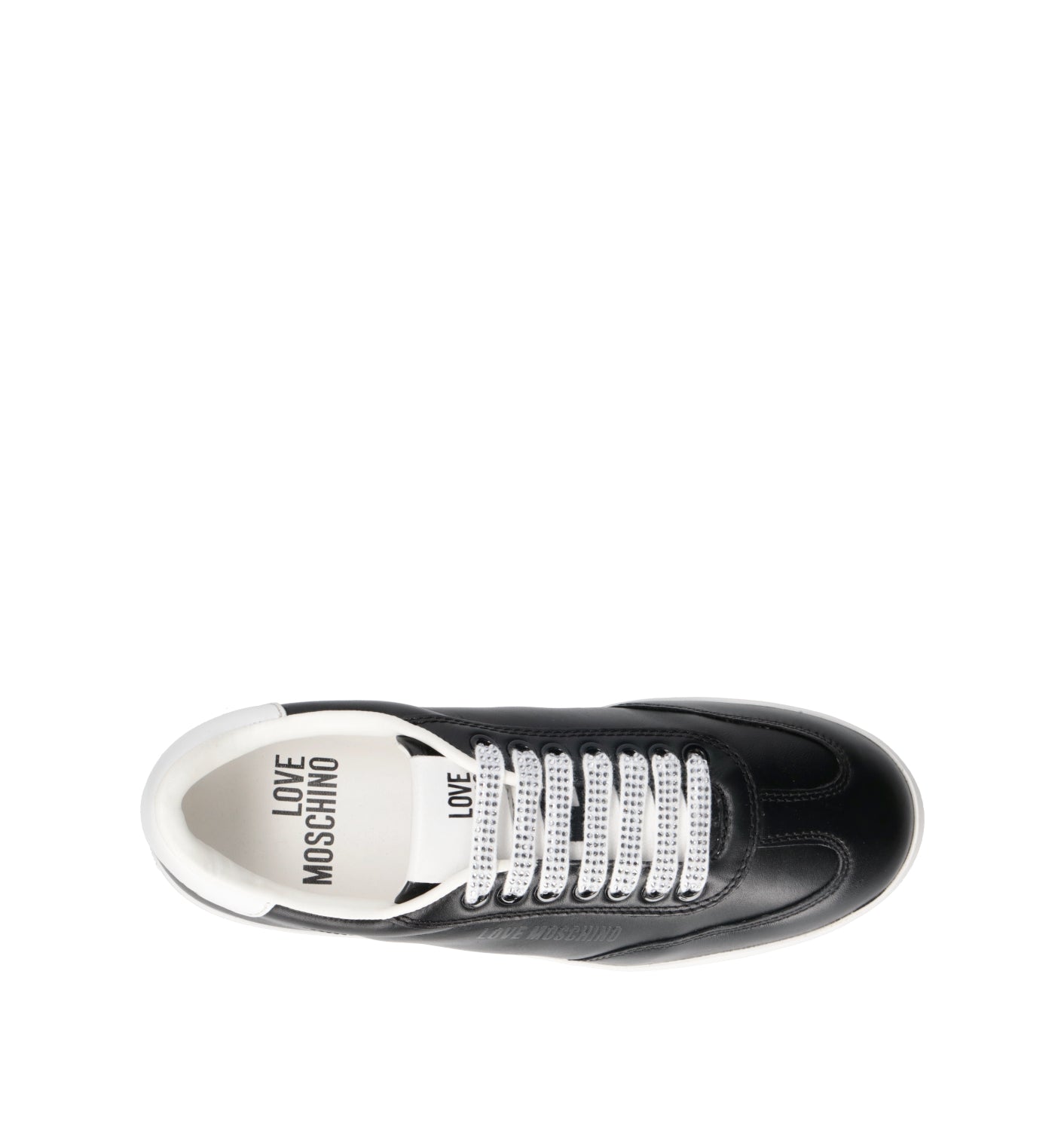 LOVE MOSCHINO Sneaker donna nera in pelle