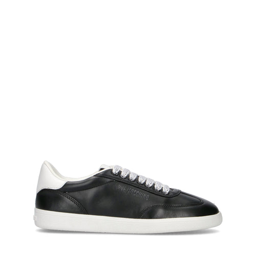 LOVE MOSCHINO Sneaker donna nera in pelle