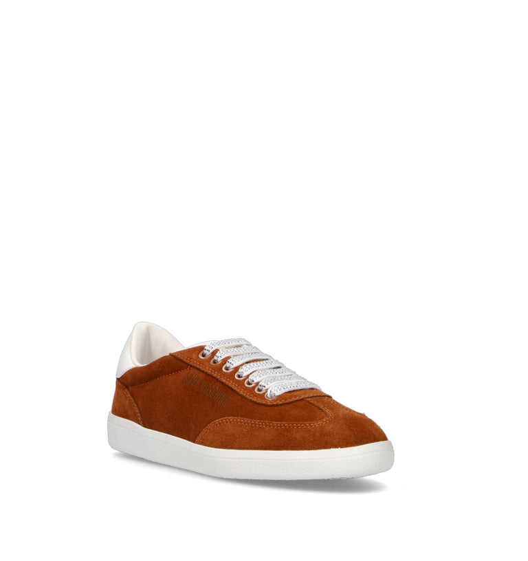 LOVE MOSCHINO Sneaker donna cuoio in suede